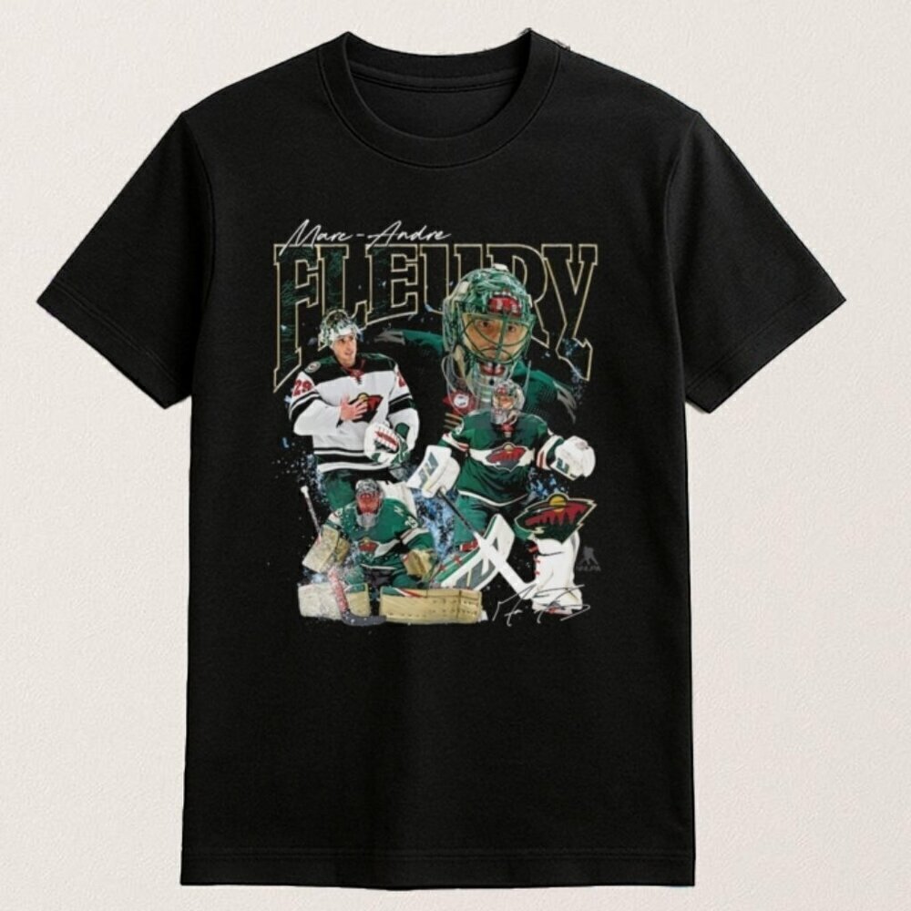 Minnesota Wild Marc Andre Fleury Mitchell Ness Unisex T Shirt